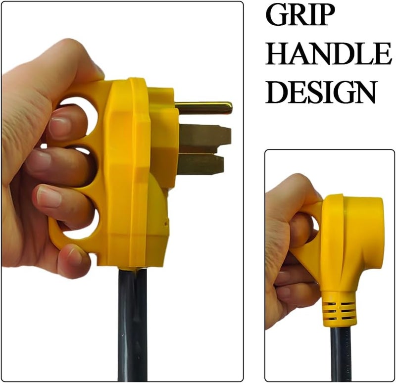 CAMPELIFY RV Power Adapter Cord-50A Male to (2) 30A Female 2.5 Feet with Handle (CR50302) - Image 3